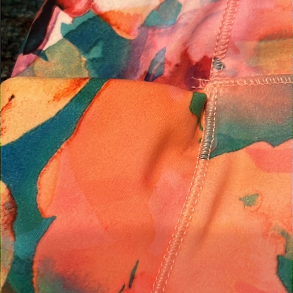 RBX Ankle length XS floral leggings with pockets - Picture 2 of 9